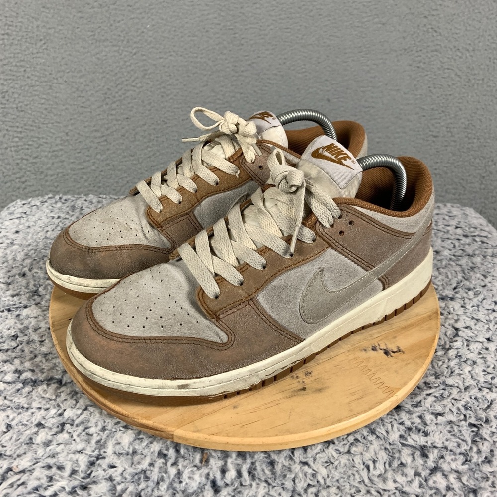 Nike‎ Dunk Low Curry Sneakers Men's 8 Sail/Medium Retro Suede Shoes DD1390-100